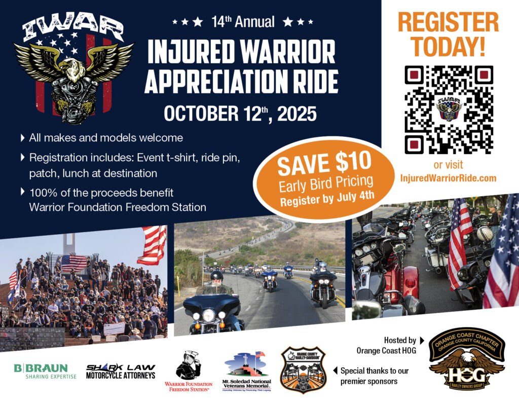 2025 IWAR - Injured Warrior Appreciation Ride - Oct. 12, 2025
